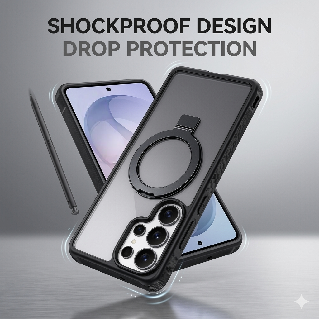 Samsung S26 Ultra Premium Back Case With Wireless Charging Support And MagSafe Stand