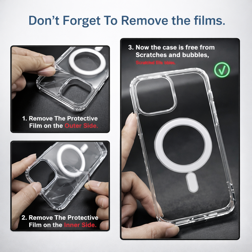 MagSafe Compatible Clear Case For iPhone 14 Plus And iPhone 15 Plus Crystal Clear Anti Yellowing Shockproof Protection