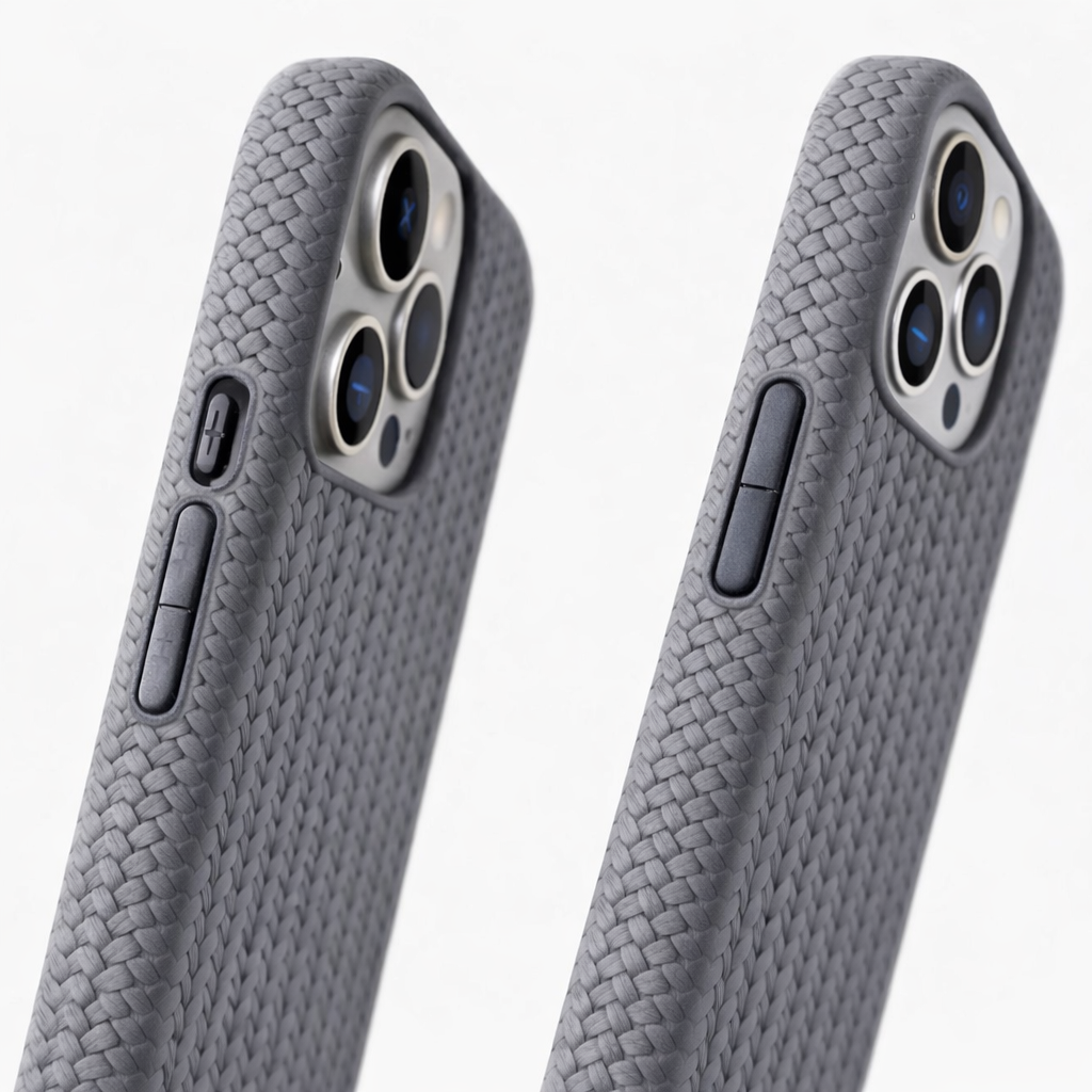 Veloraverse Matte Grey Braided Texture Case for iPhone 12 and iPhone 12 Pro TPU Protective Cover