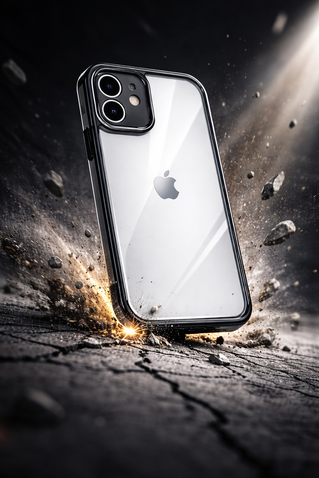 Premium Crystal Clear Anti Yellow Protective Case For iPhone 12 And iPhone 12 Pro Clear And Black Border Variants
