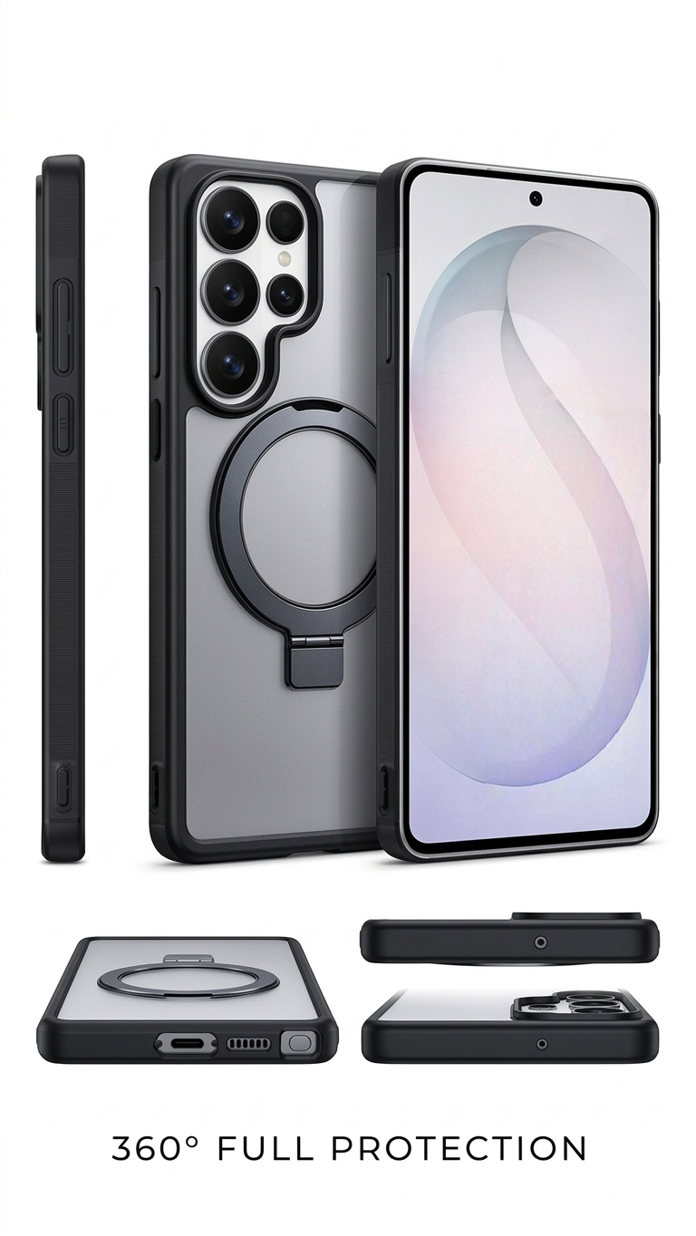 Samsung S26 Ultra Premium Back Case With Wireless Charging Support And MagSafe Stand