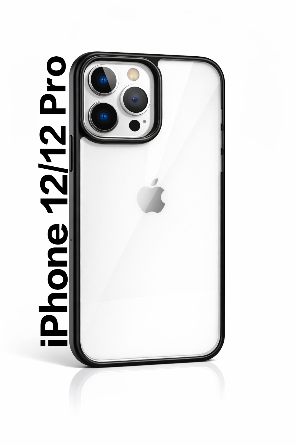 Premium Crystal Clear Anti Yellow Protective Case For iPhone 12 And iPhone 12 Pro Clear And Black Border Variants