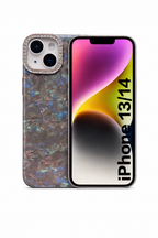 Premium Bling Crystal Camera Ring Glossy Pink Designer Back Cover for iPhone 13 14 Shockproof
