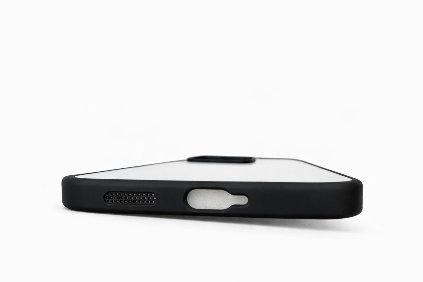 Premium Anti Yellow Transparent Phone Case with Black Border for 360 Degree Protection Raised Camera and Screen