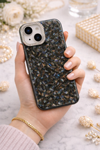 Premium Bling Crystal Camera Ring Glossy Pink Designer Back Cover for iPhone 13 14 Shockproof