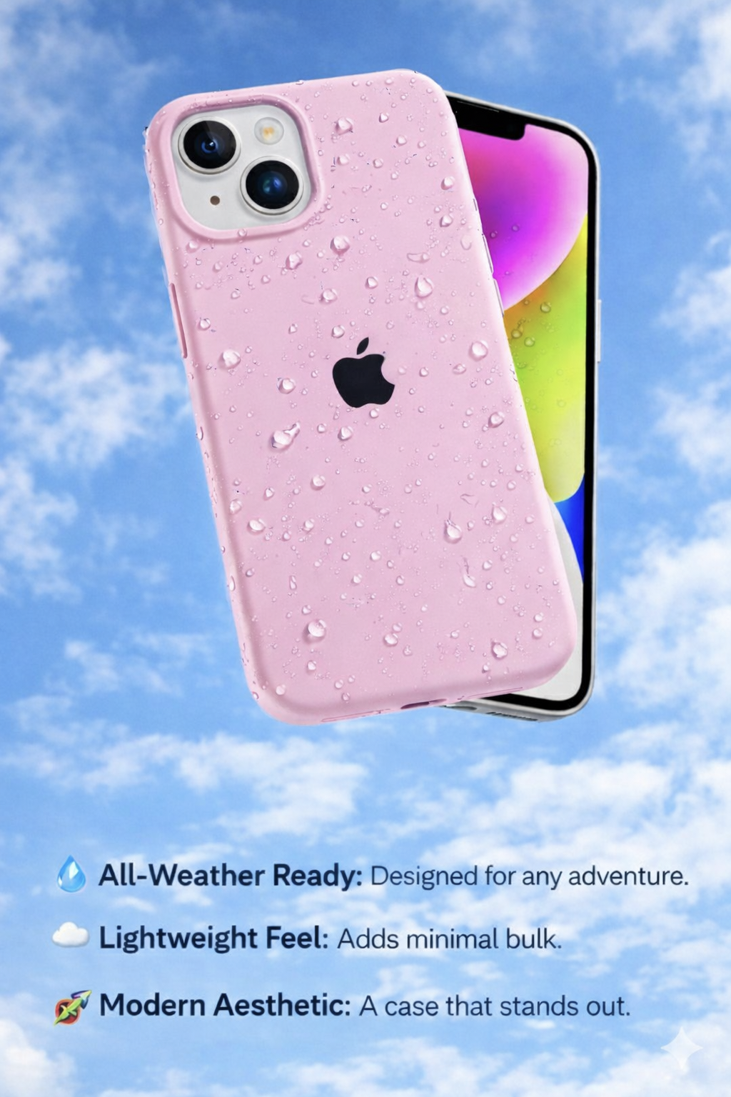 Premium Soft Silicone Back Case iPhone 13 And 14 Matte Finish Shockproof Protection Raised Camera And Screen Guard