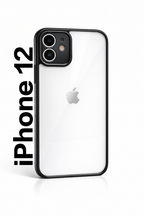 Premium Crystal Clear Anti Yellow Protective Case For iPhone 12 And iPhone 12 Pro Clear And Black Border Variants