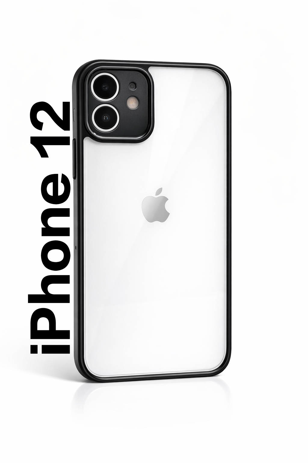 Premium Crystal Clear Anti Yellow Protective Case For iPhone 12 And iPhone 12 Pro Clear And Black Border Variants