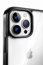 Premium Crystal Clear Anti Yellow Protective Case For iPhone 12 And iPhone 12 Pro Clear And Black Border Variants