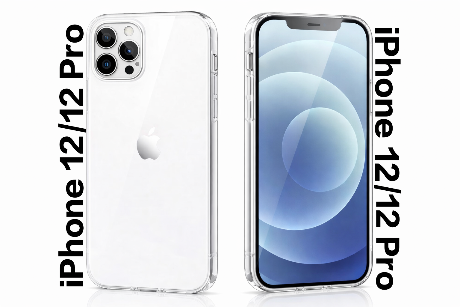 Premium Crystal Clear Anti Yellow Protective Case For iPhone 12 And iPhone 12 Pro Clear And Black Border Variants