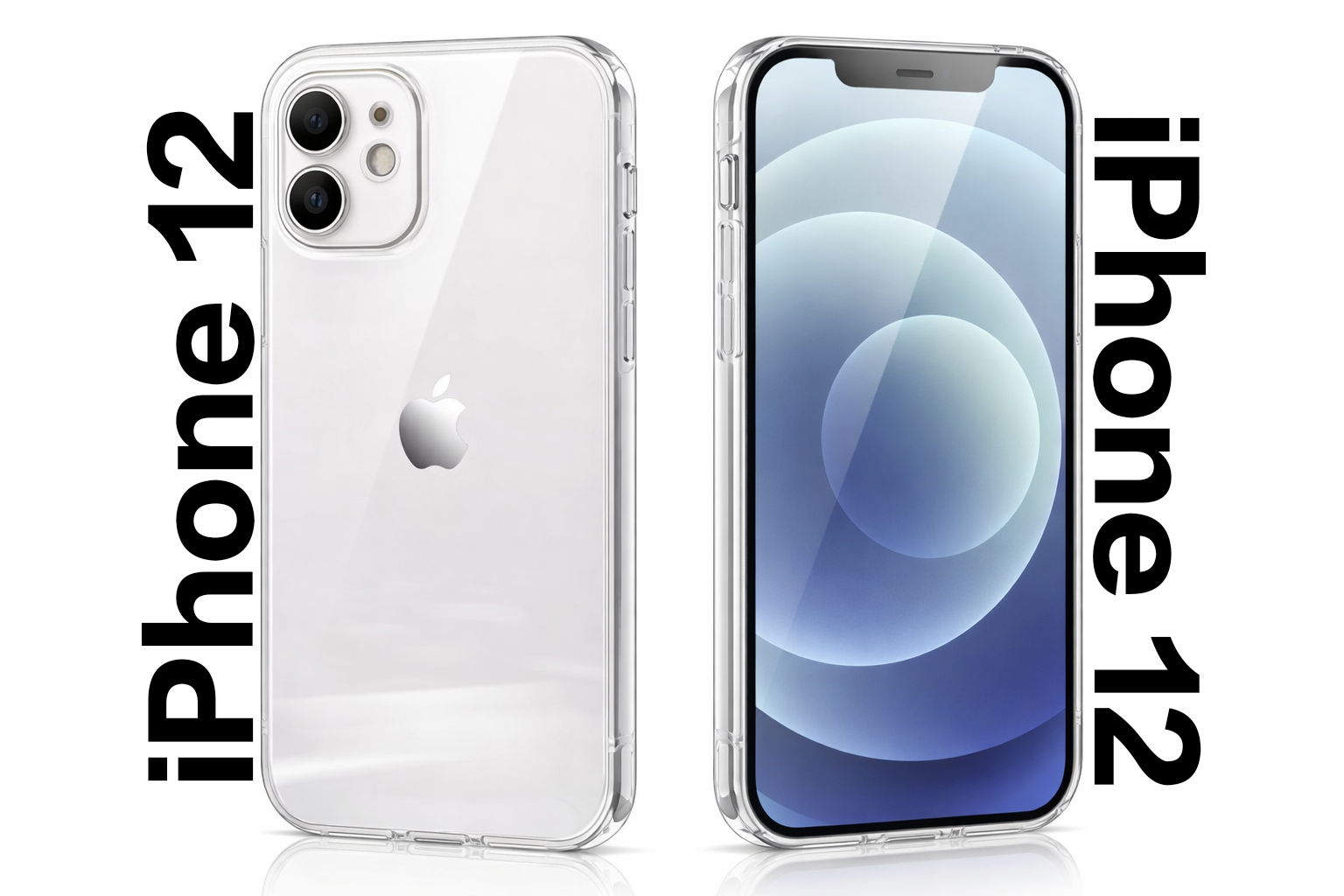 Premium Crystal Clear Anti Yellow Protective Case For iPhone 12 And iPhone 12 Pro Clear And Black Border Variants