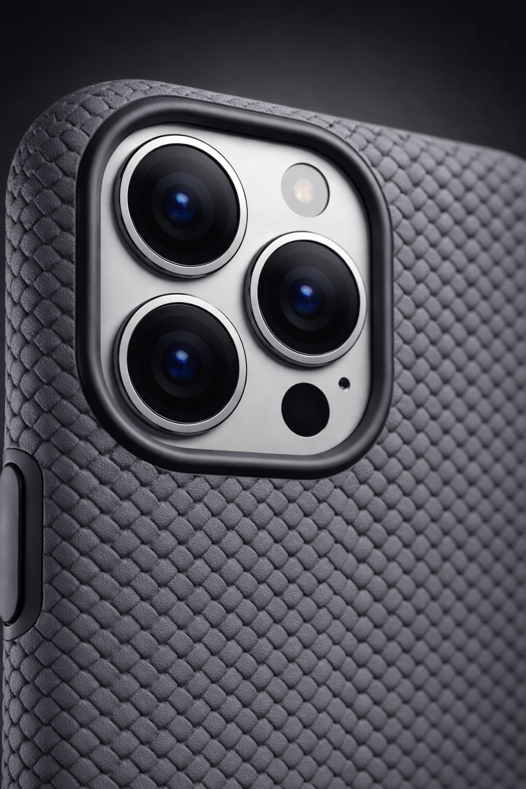 Veloraverse Matte Grey Braided Texture Case for iPhone 12 and iPhone 12 Pro TPU Protective Cover