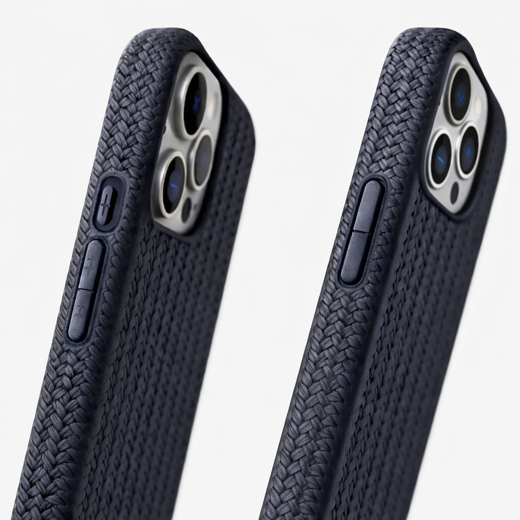 Veloraverse Matte Grey Braided Texture Case for iPhone 12 and iPhone 12 Pro TPU Protective Cover