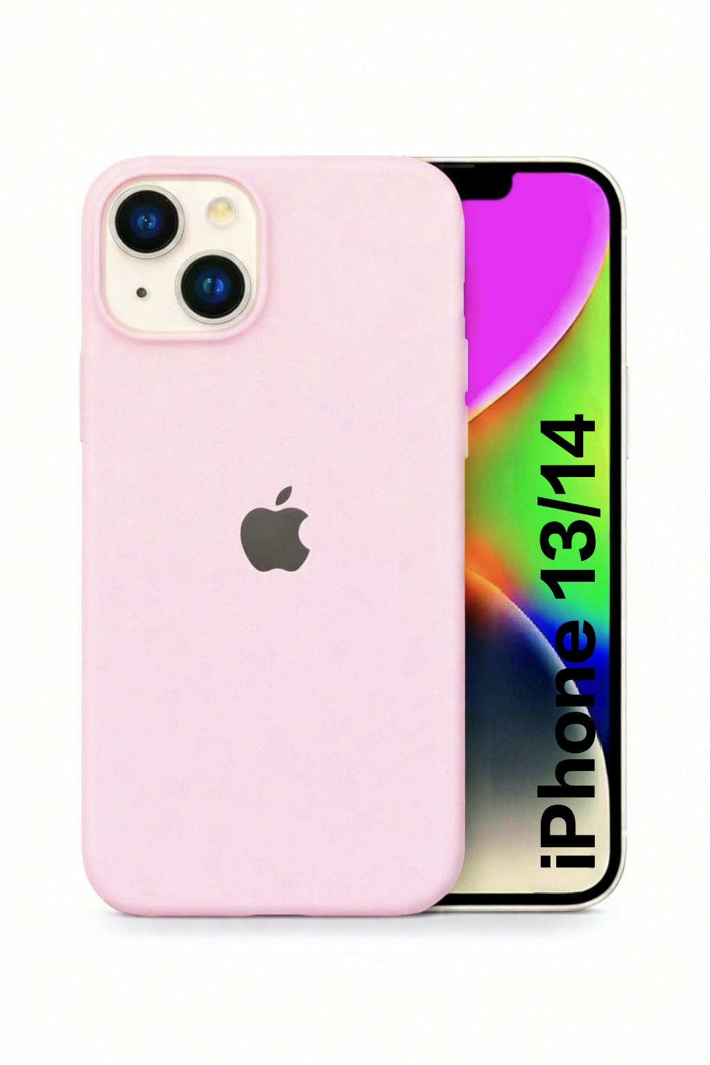 Premium Soft Silicone Back Case iPhone 13 And 14 Matte Finish Shockproof Protection Raised Camera And Screen Guard