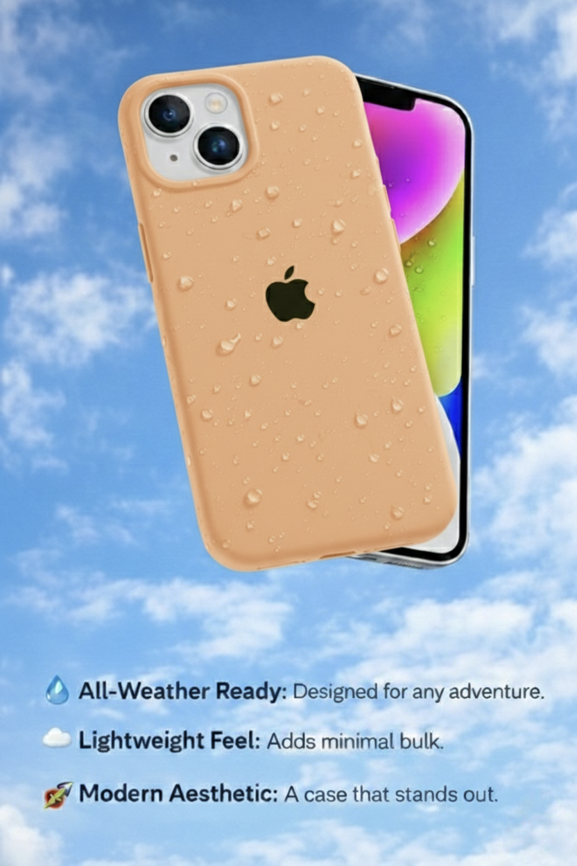 Premium Soft Silicone Back Case iPhone 13 And 14 Matte Finish Shockproof Protection Raised Camera And Screen Guard