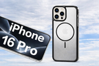 Transparent Matte Back Cover For iPhone 16 Pro With Black Bumper Shockproof Camera Protection MagSafe Design