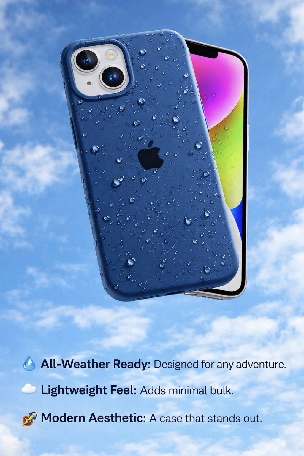 Premium Soft Silicone Back Case iPhone 13 And 14 Matte Finish Shockproof Protection Raised Camera And Screen Guard