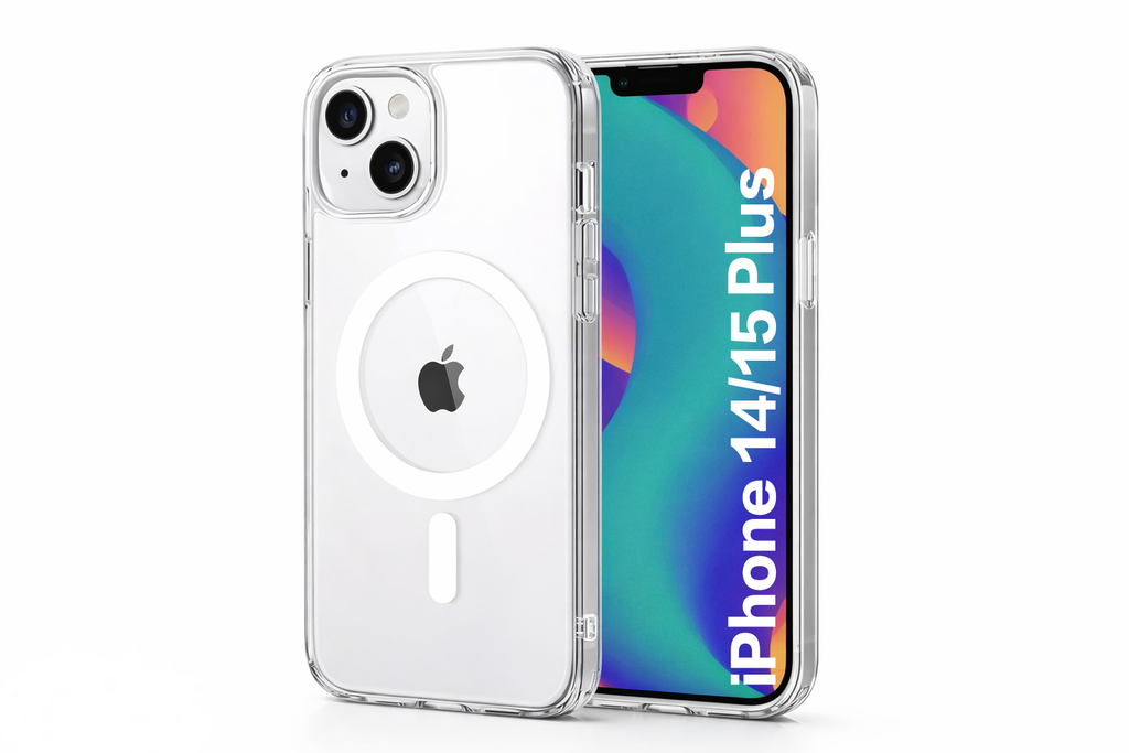 MagSafe Compatible Clear Case For iPhone 14 Plus And iPhone 15 Plus Crystal Clear Anti Yellowing Shockproof Protection
