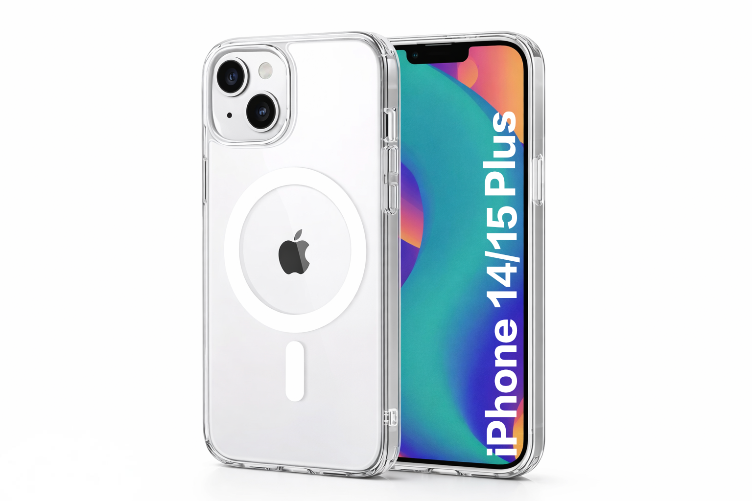 MagSafe Compatible Clear Case For iPhone 14 Plus And iPhone 15 Plus Crystal Clear Anti Yellowing Shockproof Protection