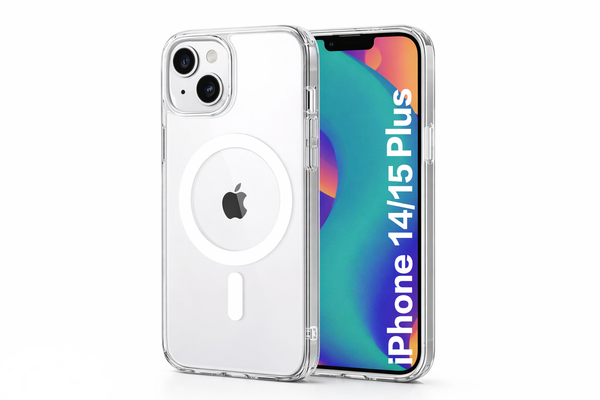 MagSafe Compatible Clear Case For iPhone 14 Plus And iPhone 15 Plus Crystal Clear Anti Yellowing Shockproof Protection